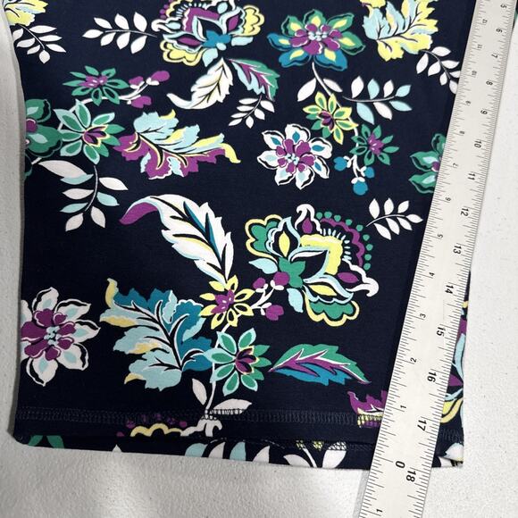 Sport Savvy Navy Floral Soft Stretchy Pull On Capri Pants Plus Size 5X Casual - Picture 10 of 10